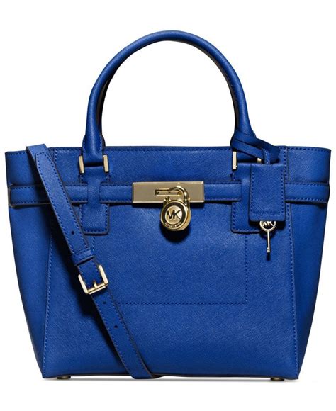 michael kors voyager tote electric blue|Michael Kors saffiano tote.